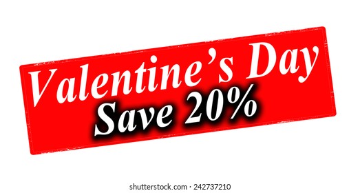 Rubber stamp with text Valentine day save inside, vector illustration