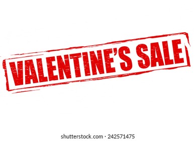 Rubber stamp with text Valentine sale inside, vector illustration