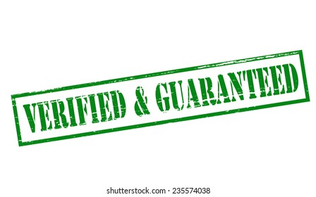 Rubber stamp with text verified and guaranteed inside, vector illustration