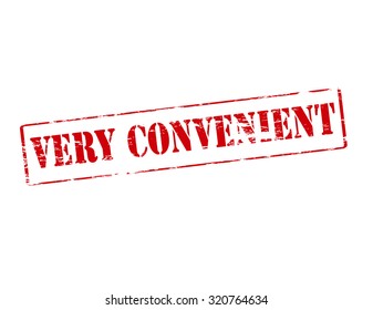 Rubber stamp with text very convenient inside, vector illustration