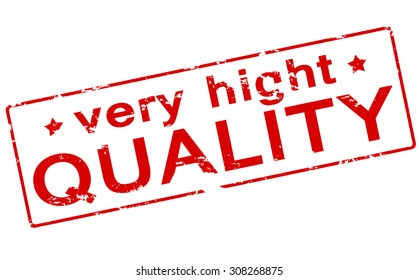 Rubber stamp with text very height quality inside, vector illustration