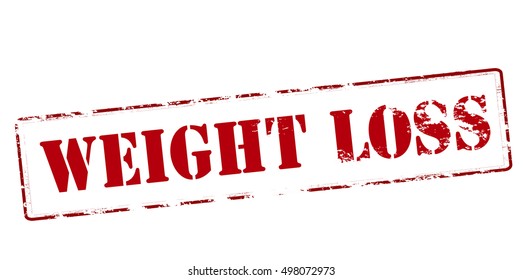 Rubber stamp with text weight loss inside, vector illustration