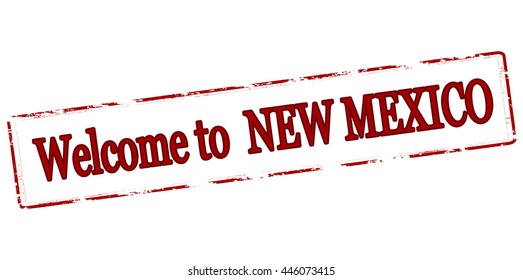 Rubber stamp with text welcome to New Mexico inside, vector illustration