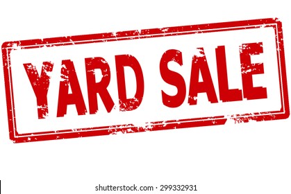 Rubber Stamp With Text Yard Sale Inside, Vector Illustration