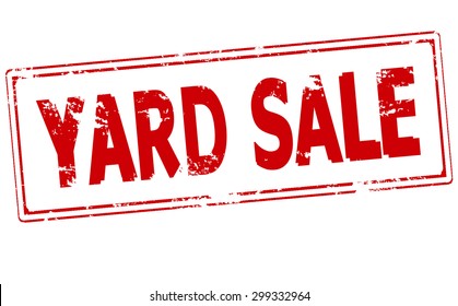 Rubber stamp with text yard sale inside, vector illustration