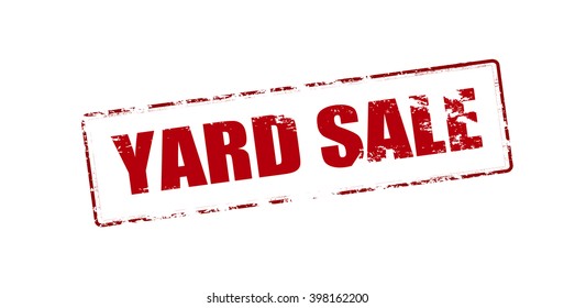 Rubber stamp with text yard sale inside, vector illustration