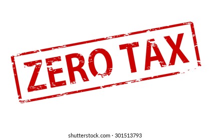 Rubber stamp with text zero tax inside, vector illustration