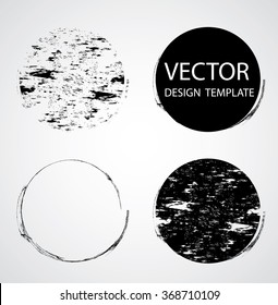 Rubber stamp texture. Grunge circle Collection. Banners, Can be used as Insignias,Logos,Icons,Labels, Frames or Badges. Retro shapes for Emblems.