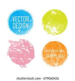 Rubber stamp texture. Grunge circle Collection. Banners, Can be used as Insignias,Logos,Icons,Labels, Frames or Badges. Retro shapes for Emblems.