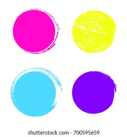 Rubber stamp texture. Grunge circle Collection. Banners, Can be used as Insignias,Logos,Icons,Labels, Frames or Badges. Retro shapes for Emblems.