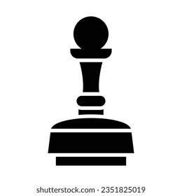 Rubber Stamp Vector Glyph Icon For Personal And Commercial Use.

