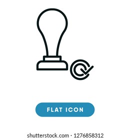 Rubber stamp vector icon