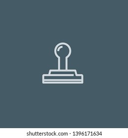 Rubber Stamp vector icon. Rubber Stamp concept stroke symbol design. Thin graphic elements vector illustration, outline pattern for your web site design, logo, UI. EPS 10.