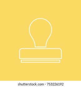 Rubber Stamp vector line icon. eps-10