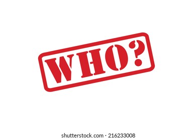 WHO? Rubber Stamp vector over a white background.