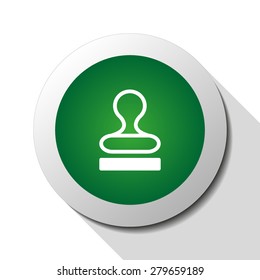 Rubber stamp, web icon. Vector design