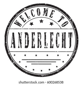 rubber stamp "welcome to Anderlecht", vector illustration