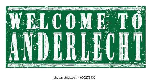 rubber stamp "welcome to Anderlecht", vector illustration