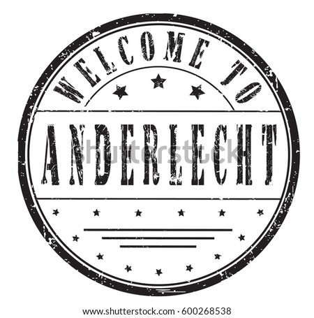 rubber stamp "welcome to Anderlecht", vector illustration
