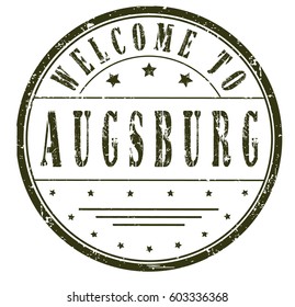 rubber stamp "welcome to Augsburg", vector illustration