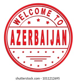 rubber stamp "welcome to Azerbaijan", vector illustration