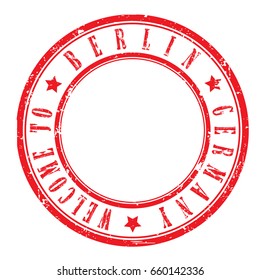 rubber stamp "welcome to Berlin, Germany", vector illustration