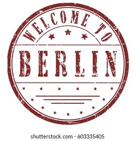 rubber stamp "welcome to Berlin", vector illustration
