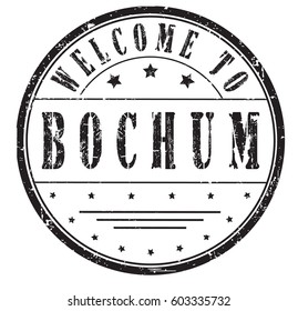 rubber stamp "welcome to Bochum", vector illustration