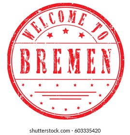 rubber stamp "welcome to Bremen", vector illustration