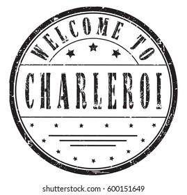 rubber stamp "welcome to Charleroi", vector illustration