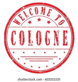 rubber stamp "welcome to Cologne", vector illustration