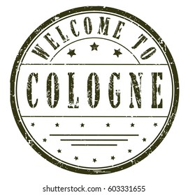 rubber stamp "welcome to Cologne", vector illustration