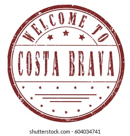 rubber stamp "welcome to Costa Brava", vector illustration