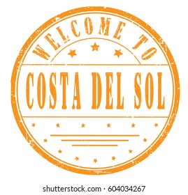 rubber stamp "welcome to Costa Del Sol", vector illustration