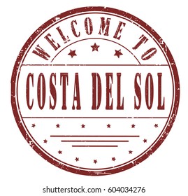 rubber stamp "welcome to Costa Del Sol", vector illustration