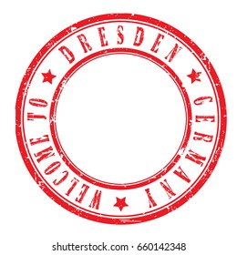 rubber stamp "welcome to Dresden, Germany", vector illustration