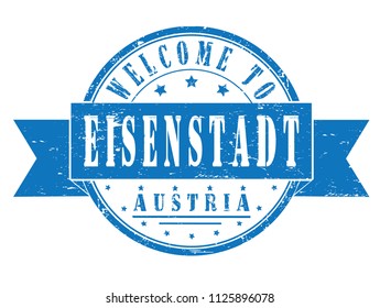 rubber stamp "welcome to Eisenstadt, Austria", vector illustration