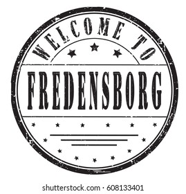 rubber stamp "welcome to Fredensborg", vector illustration