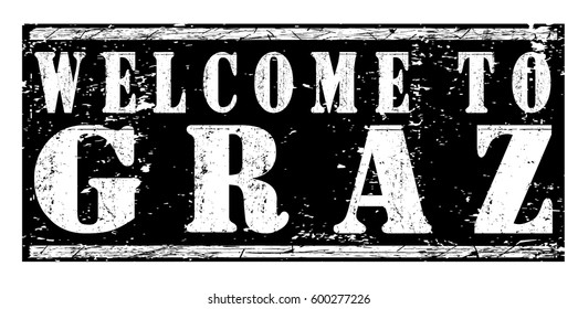 rubber stamp "welcome to Graz", vector illustration