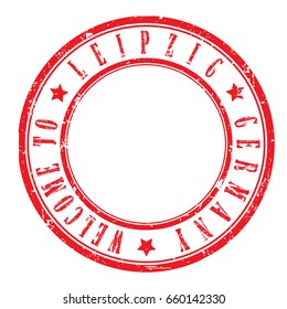 rubber stamp "welcome to Leipzig, Germany", vector illustration