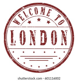 rubber stamp "welcome to London", vector illustration