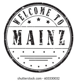 rubber stamp "welcome to Mainz", vector illustration