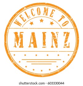 rubber stamp "welcome to Mainz", vector illustration