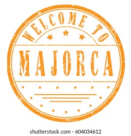 rubber stamp "welcome to Majorka", vector illustration