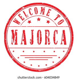 rubber stamp "welcome to Majorka", vector illustration