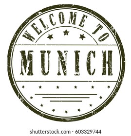 rubber stamp "welcome to Munich", vector illustration