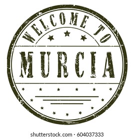 rubber stamp "welcome to Murcia", vector illustration