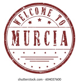 rubber stamp "welcome to Murcia", vector illustration