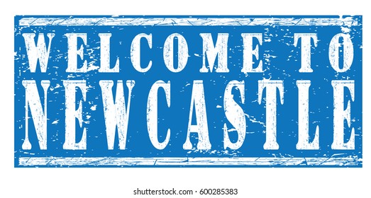 rubber stamp "welcome to Newcastle", vector illustration
