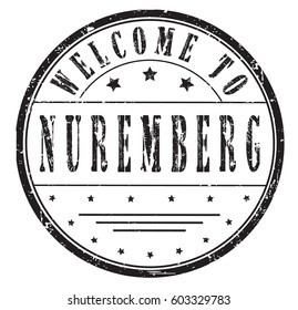 rubber stamp "welcome to Nuremberg", vector illustration